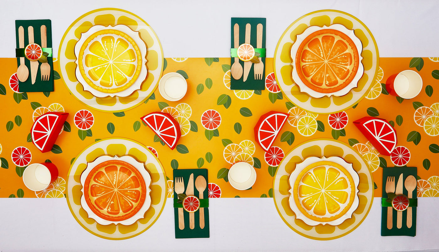 Fruit Slice Yellow Table Runner
