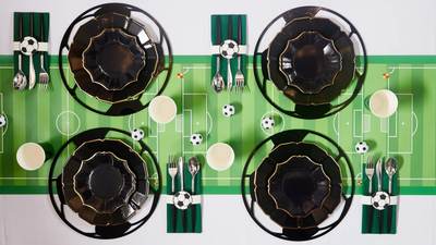 Soccer Theme Tablescape & Table Decoration Kit by Yellow Bliss Co