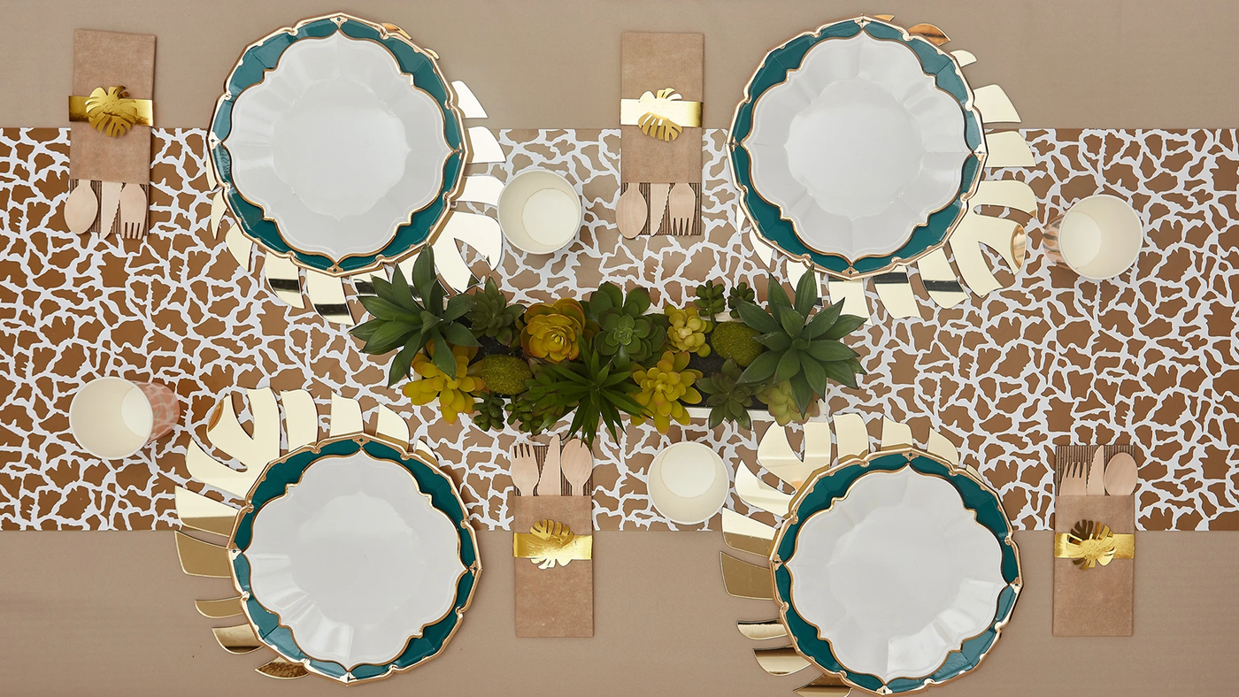 Jungle Theme Tablescape & Table Decoration Kit by Yellow Bliss Co.